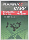 bivaliy_кольцо"RapiraX CARP Metall Oval Ring Large 4.5 mm Black” / уп-ка 20 шт / # RCAR-8018-1/ДМ/