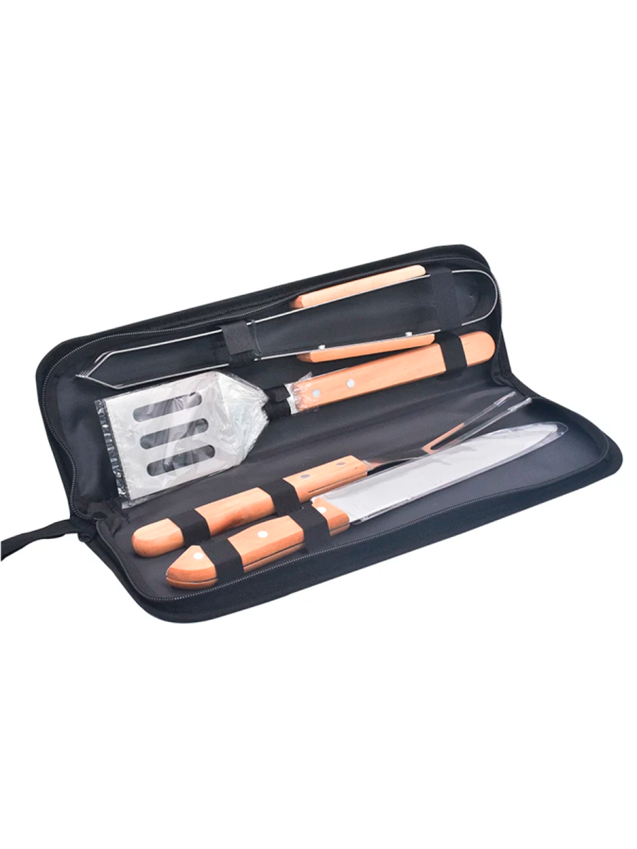 bivaliy_набор для шашлыка/4 предмета/чехол/деревянные ручки/ДМ/