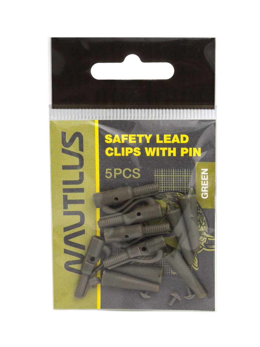 bivaliy_клипса "Nautilus Safety lead clips with pin Green"/ #256 492