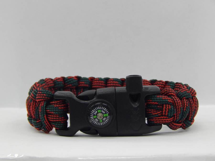 bivaliy_браслет "СЛЕДОПЫТ" со свистком, компасом и огнивом, 24,5х2 см/250// #PF-PD-04S