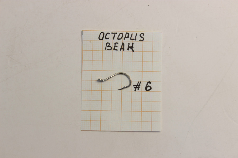 bivaliy_крючки "мушинные OCTOPUS BEAK №6, белый ,Корея"/#000000003087