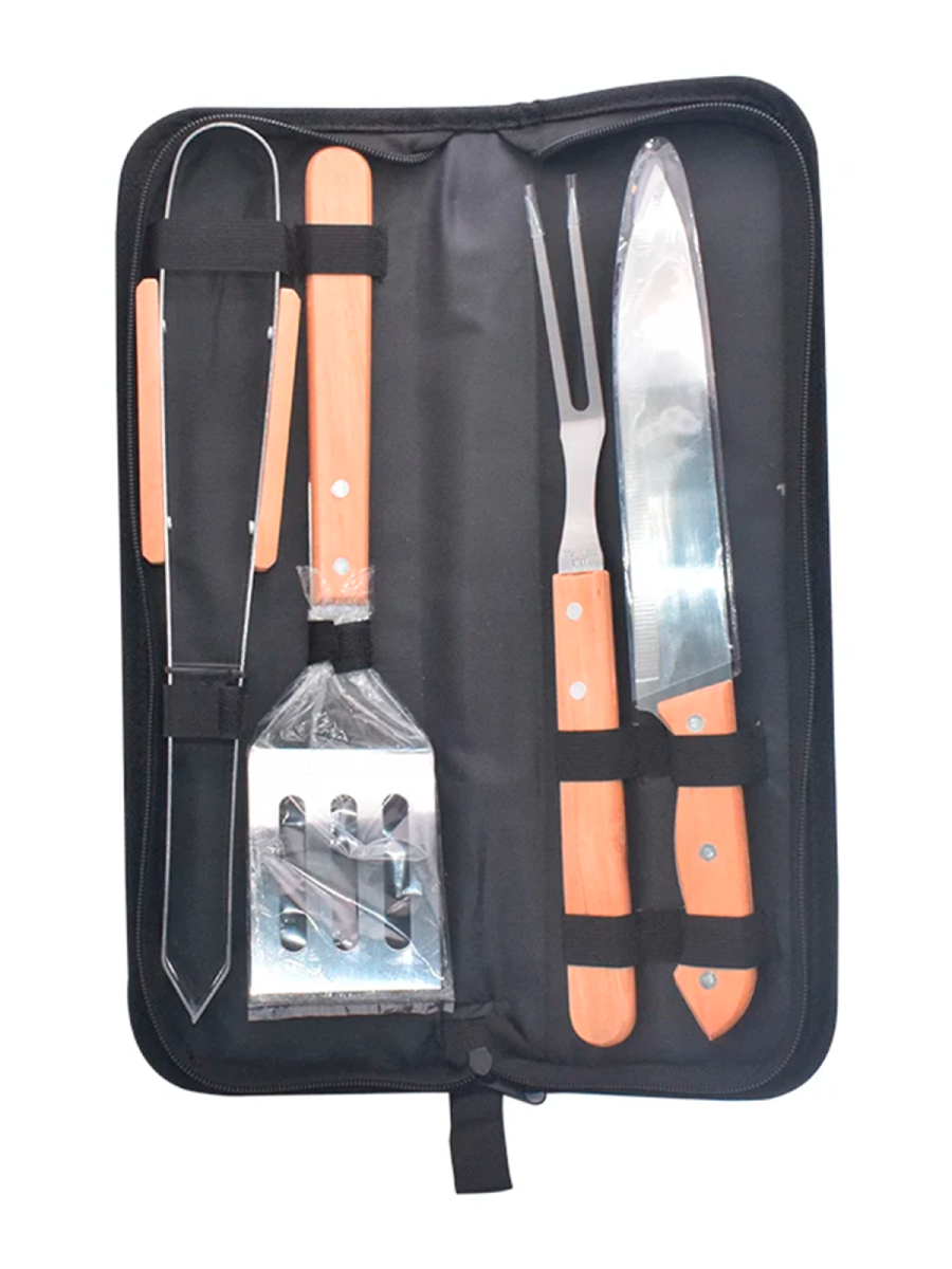 bivaliy_набор для шашлыка/4 предмета/чехол/деревянные ручки/ДМ/