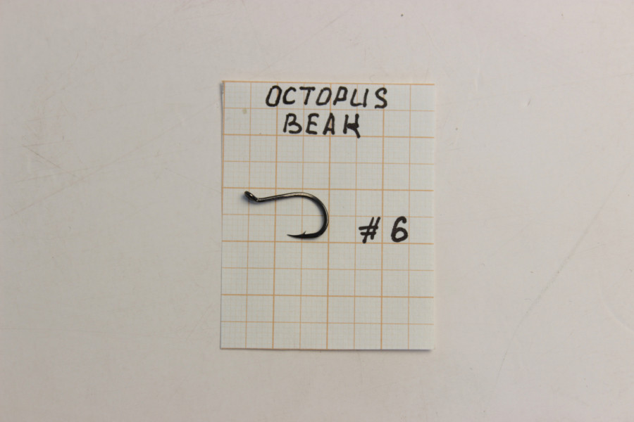 bivaliy_крючки "мушинные ITEM OCTOPUS BEAK №6, черный,Корея"/#00000000909