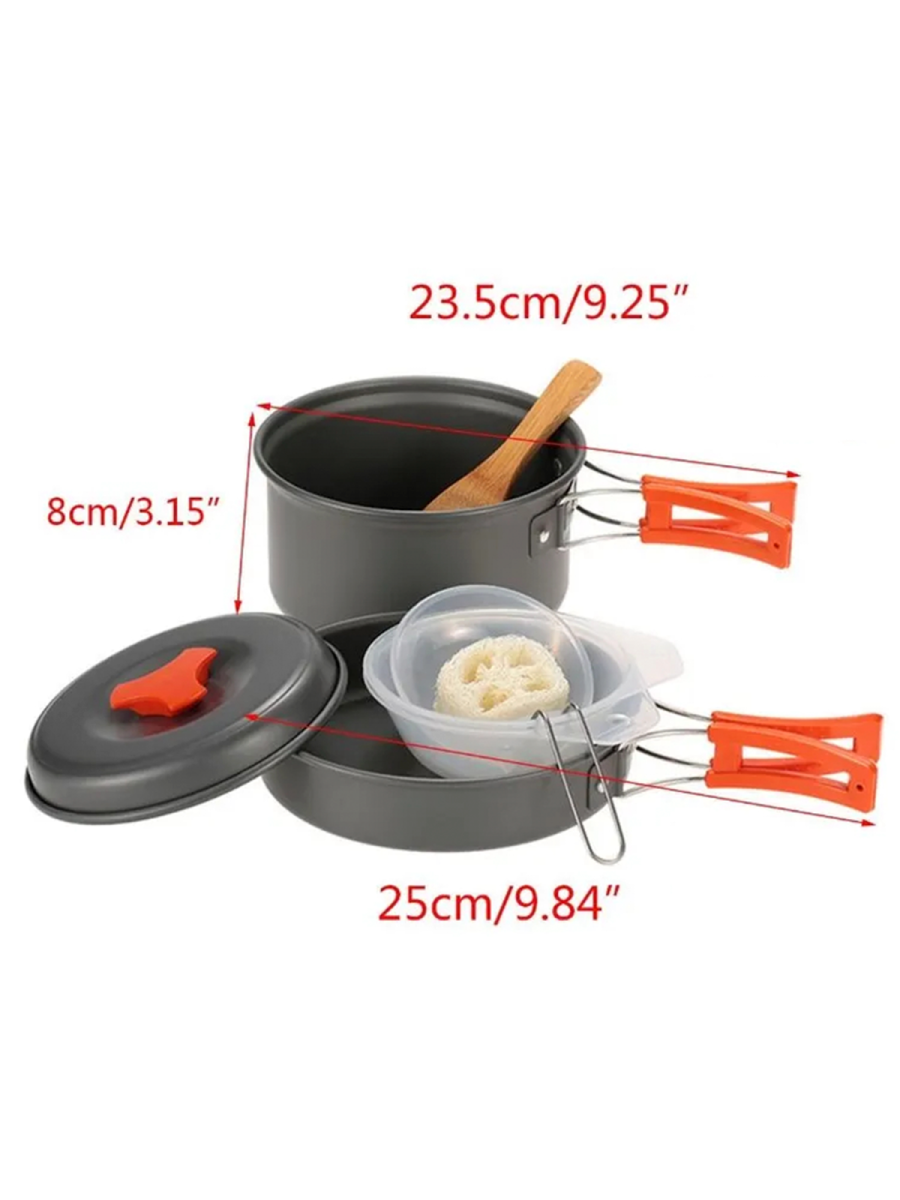 bivaliy_посуда-набор /сет из 7 предметов/кастрюля/сковорода / чехол/SK-218/ #200/ДМ/