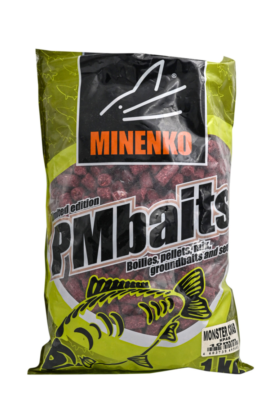 bivaliy_прикормка-пеллетс "MINENKO"/монстер-краб/ (10мм) 1 кг"/ #3911