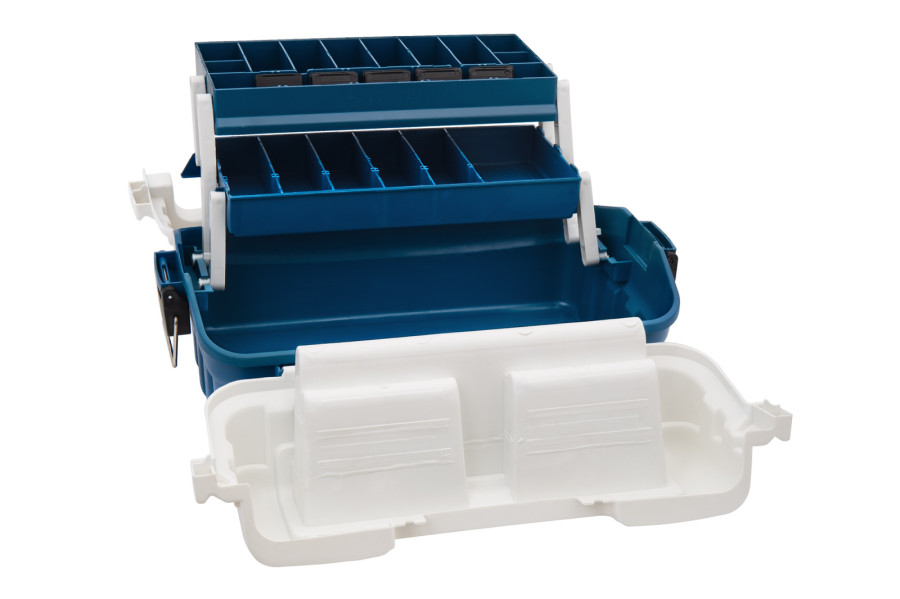 bivaliy_ящик малый, двухполочный, с отделением для блесен (390х250х160 мм) A-014 / #A-014