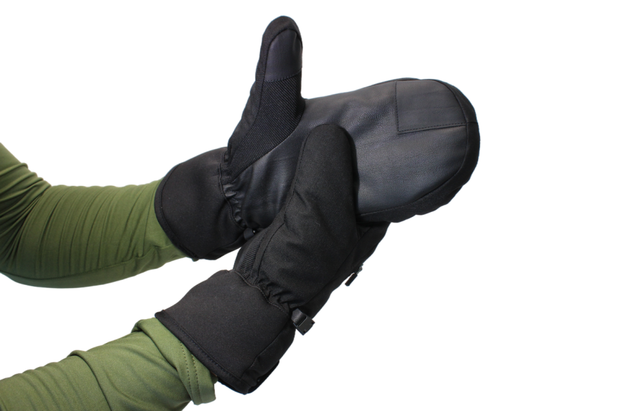 bivaliy_варежки зимние/черные/мужские/карман/молния/ДМ/ #31135715