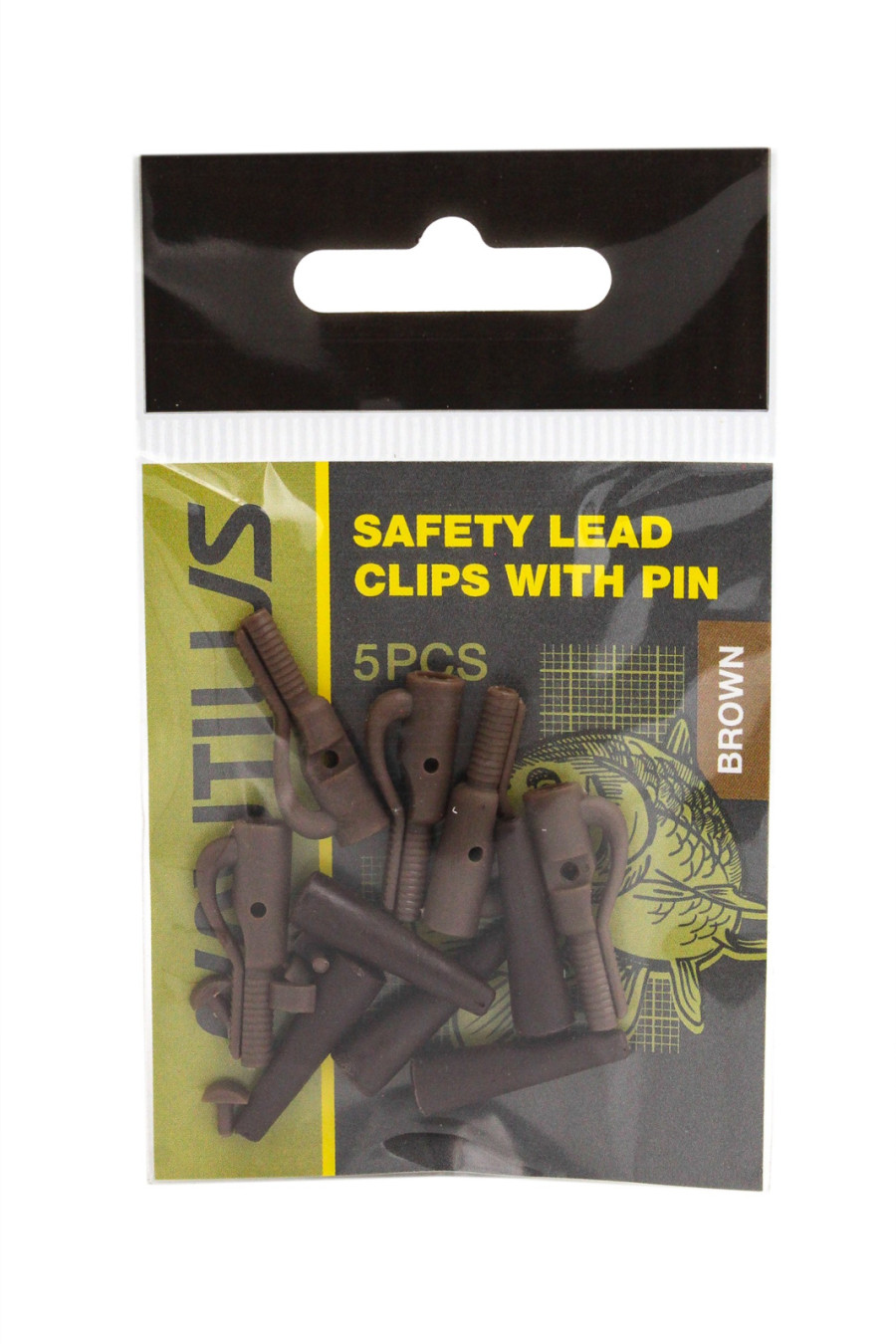 bivaliy_клипса "Nautilus Safety lead clips with pin Brown"/ #256 493