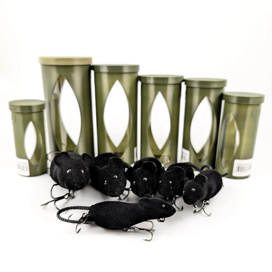 bivaliy_мышь "Маус"-флок/тубус 24гр./90мм/ цвет черный