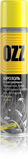 bivaliy_репеллент "OZZ-Аэрозоль УНИВЕРСАЛЬНАЯ защита от летающих и ползающих насекомых, 200мл (для помещения)"/ #020605