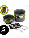 bivaliy_посуда-набор /сет из 5 предметов/ на 1 человека / чехол/ #DS-101/ДМ/