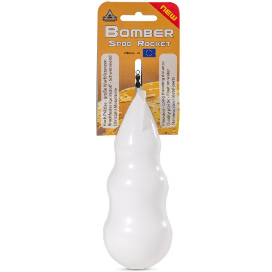 bivaliy_кормушка "Ракета" "ANACONDA BOMBER Spod Rocket / 18cm - White"/ #2215111