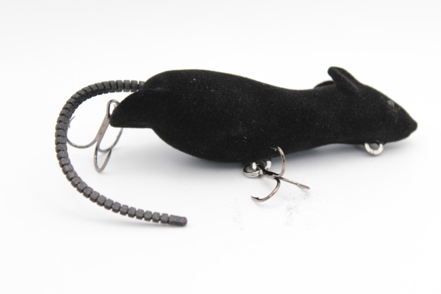 bivaliy_мышь "Маус"-флок/тубус 24гр./90мм/ цвет черный