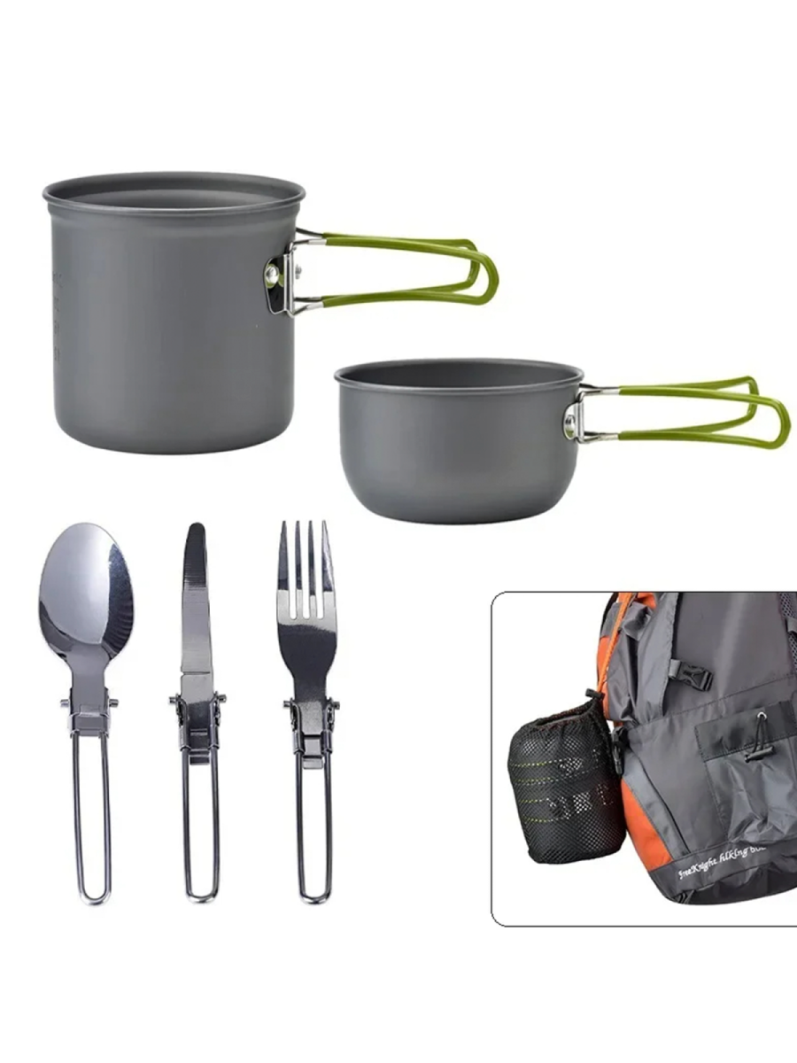 bivaliy_посуда-набор /сет из 5 предметов/ на 1 человека / чехол/ #DS-101/ДМ/